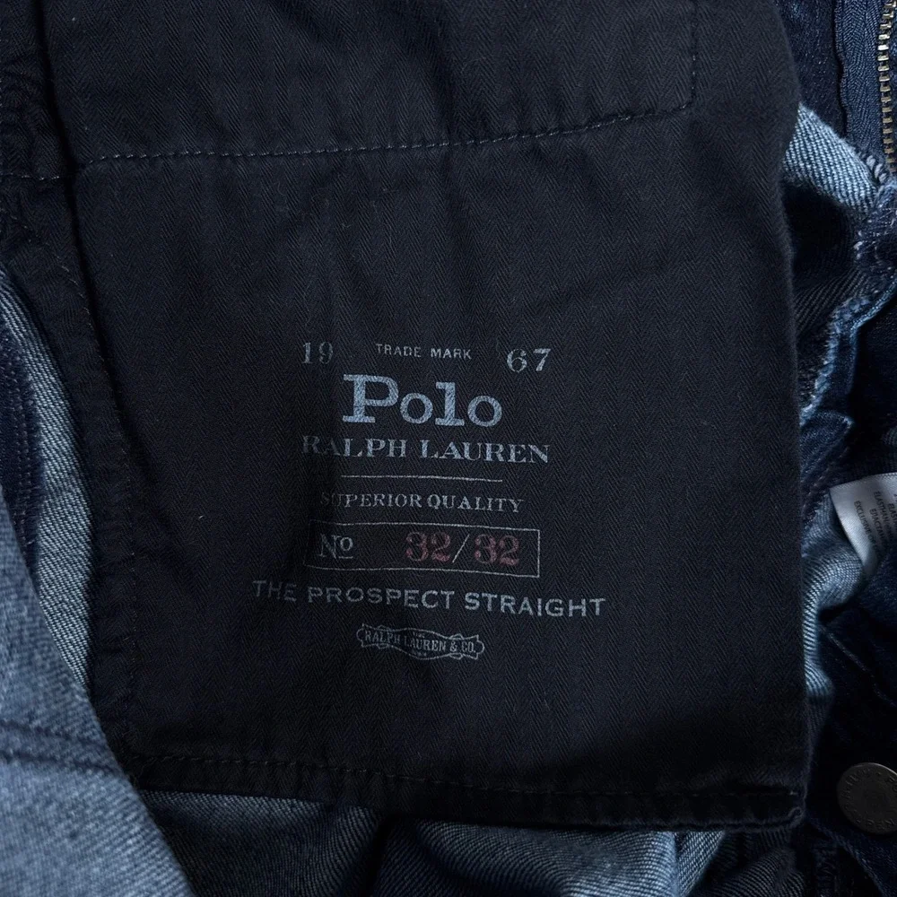 Polo Ralph Lauren Jeans Mens 32x32 Blue Prospect Straight Stretch Denim Dark